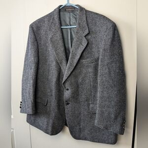 HARRIS TWEED Men Blazer size 46 Short 100% virgin Scottish Wool Made in Canada